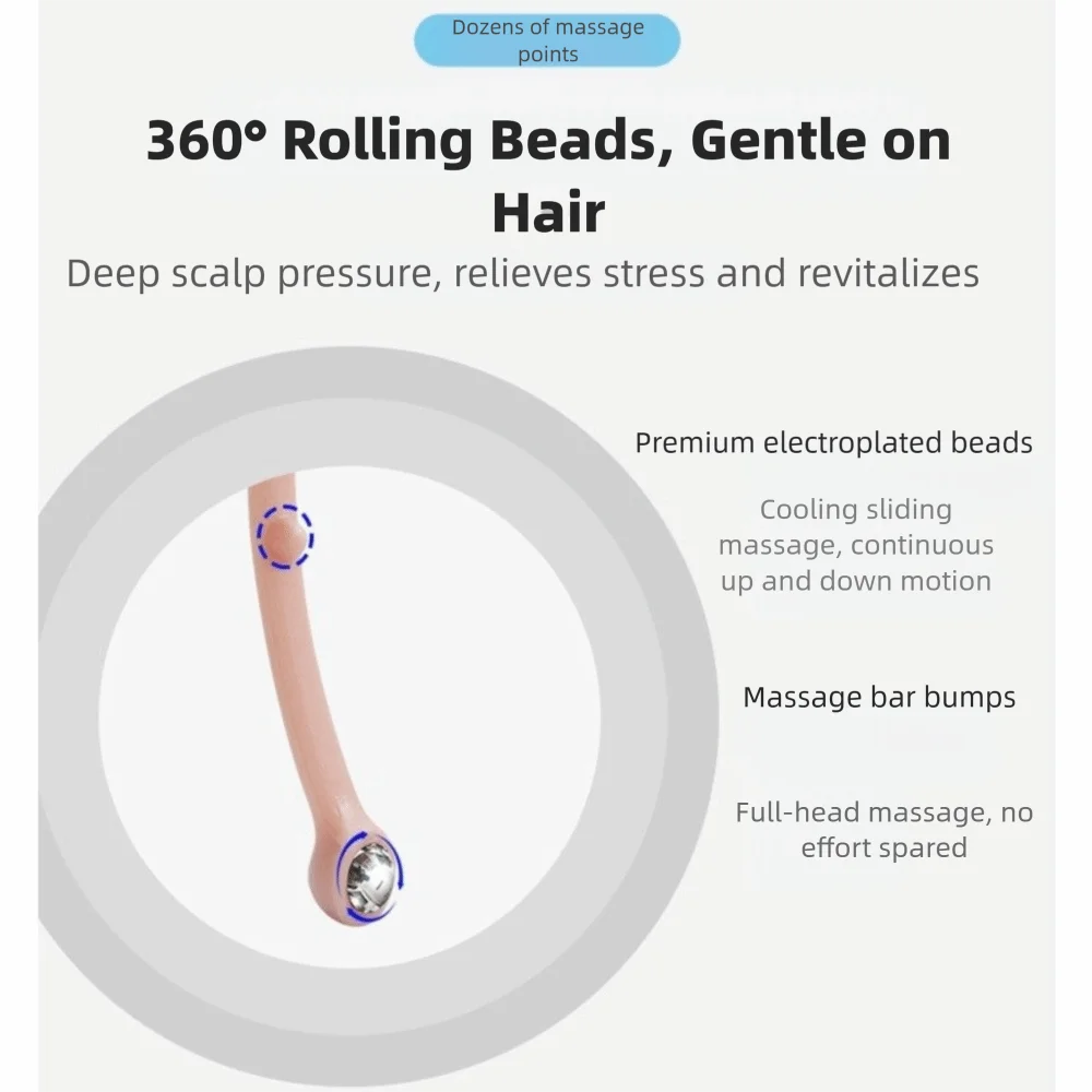 أداة شفاء قابلة للفصل مدلك الرأس محمول متعدد الوظائف مدلك فروة الرأس خفيف الوزن للاسترخاء مدلك منزلي