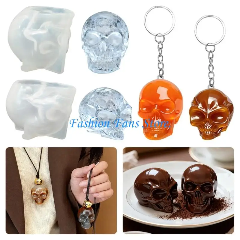  Detailed Silicone Skull Mould For Handcraft Resin Jewelry Crafting Home Decoration Gift Featuring Fashion
