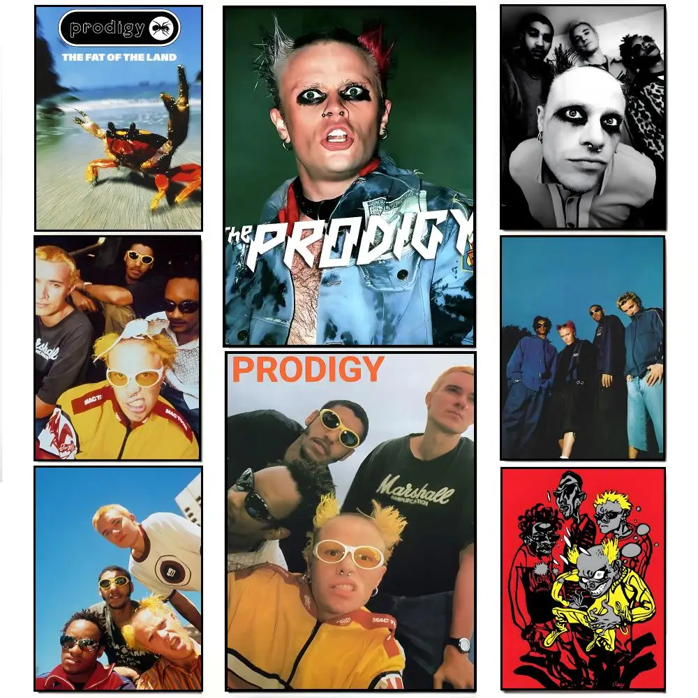 High-Energy Rave-Infused Rebellious T-The P-Prodigy Poster Elegant Indoor Artwork Design & Contemporary Home Decor