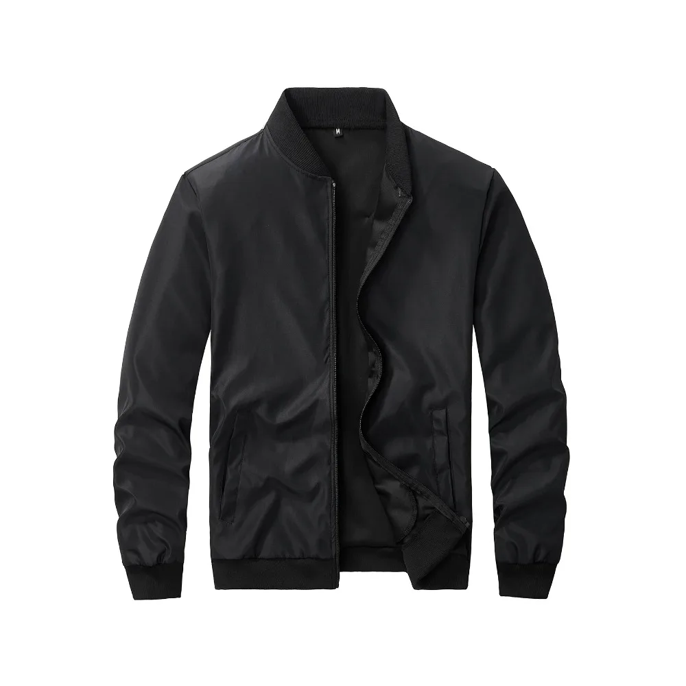 

2024 Spring and Autumn New Solid Color Loose Short Jacket with Baseball Neck for Business Men Casual Thin Coat Trend