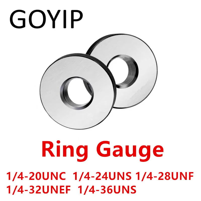 

1/4-20 1/4-24 1/4-28 1/4-32 1/4-36 UN UNF UNS UNC UNEF 2A American Standard Thread Ring Gauge Go And No-Go Gage