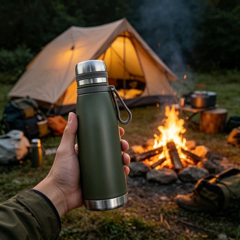 1Pc Wide Mouth Insulated Stainless Steel Thermos 22oz Leak Resistant Drink Container for Commuting Picnic Travel