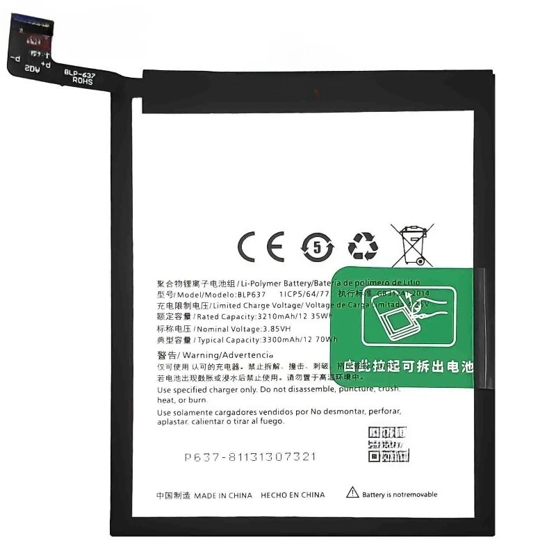 Nouveau BLP637 3.85V 3300mAh batterie de téléphone portable pour OnePlus 5 A5001/5T A5010 batterie de remplacement de téléphone haute capacité