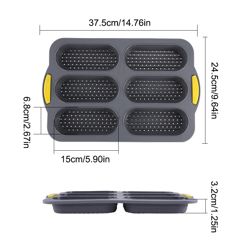 Silicone Baking Mold Restaurant Bread Food Mould Grade  Bake Tray Non-stick Oven Tool Kitchen Bakeware Accessories