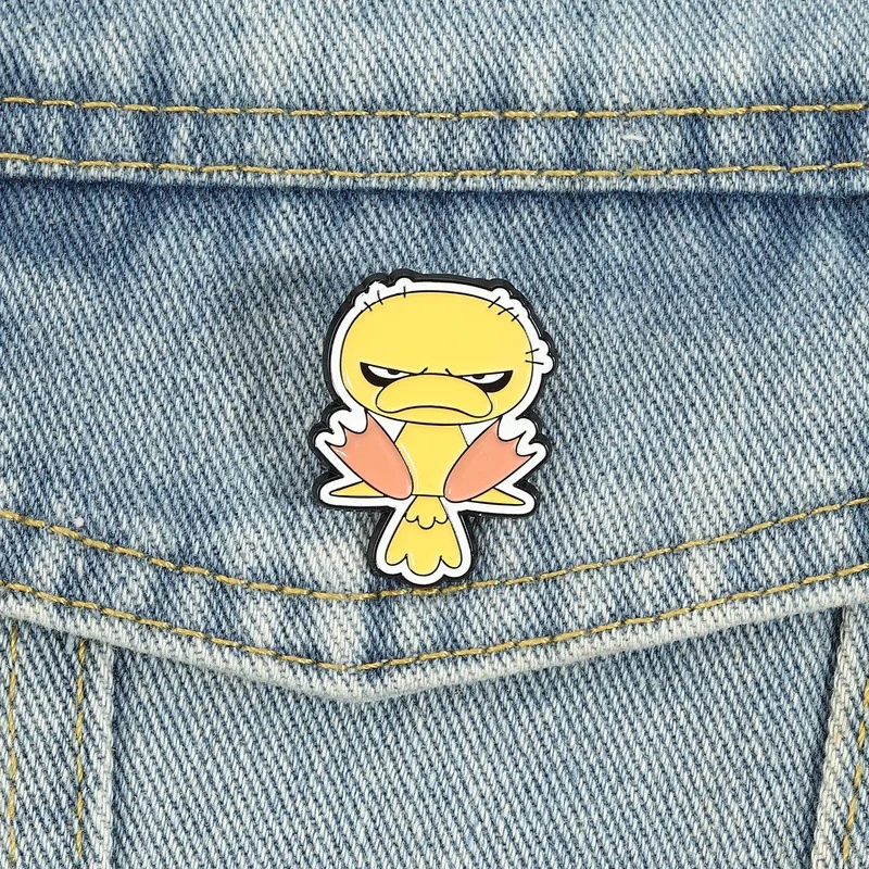 Cute duck-shaped badges, Fun animal series alloy pins, accessory for clothing and bags, gifts for friends
