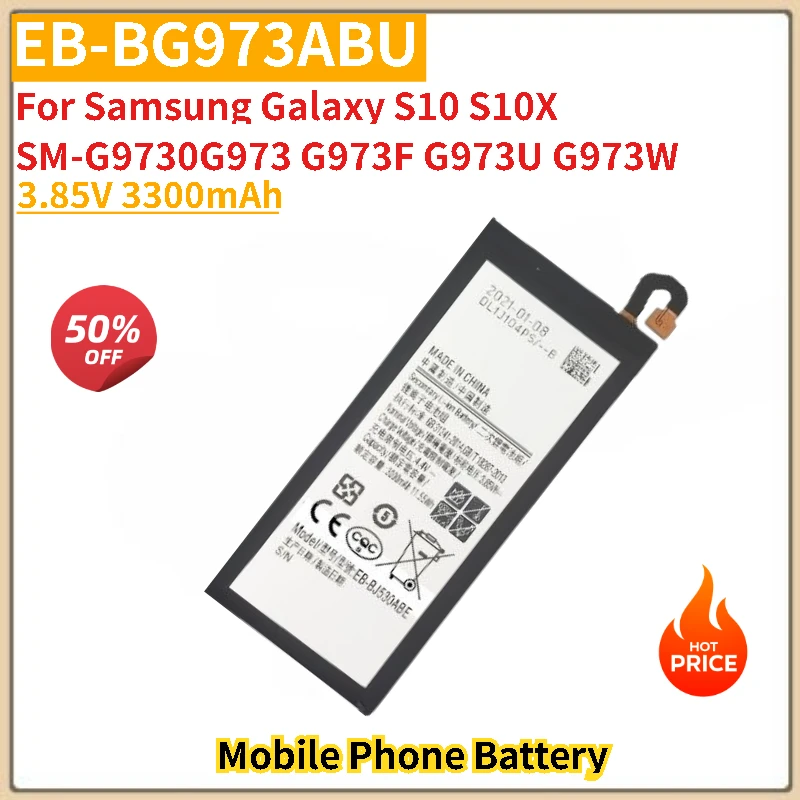 

Phone Battery EB-BG973ABU 3.85V 3300mAh For Samsung Galaxy S10 S10X SM-G9730G973 G973F G973U G973W Brand-New High Quality
