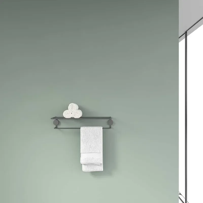 Retro 304 Stainless Steel Bathroom Towel Rack Wall Mounted Hardware Set Simple Pendant Design for Toilet Storage Organizer