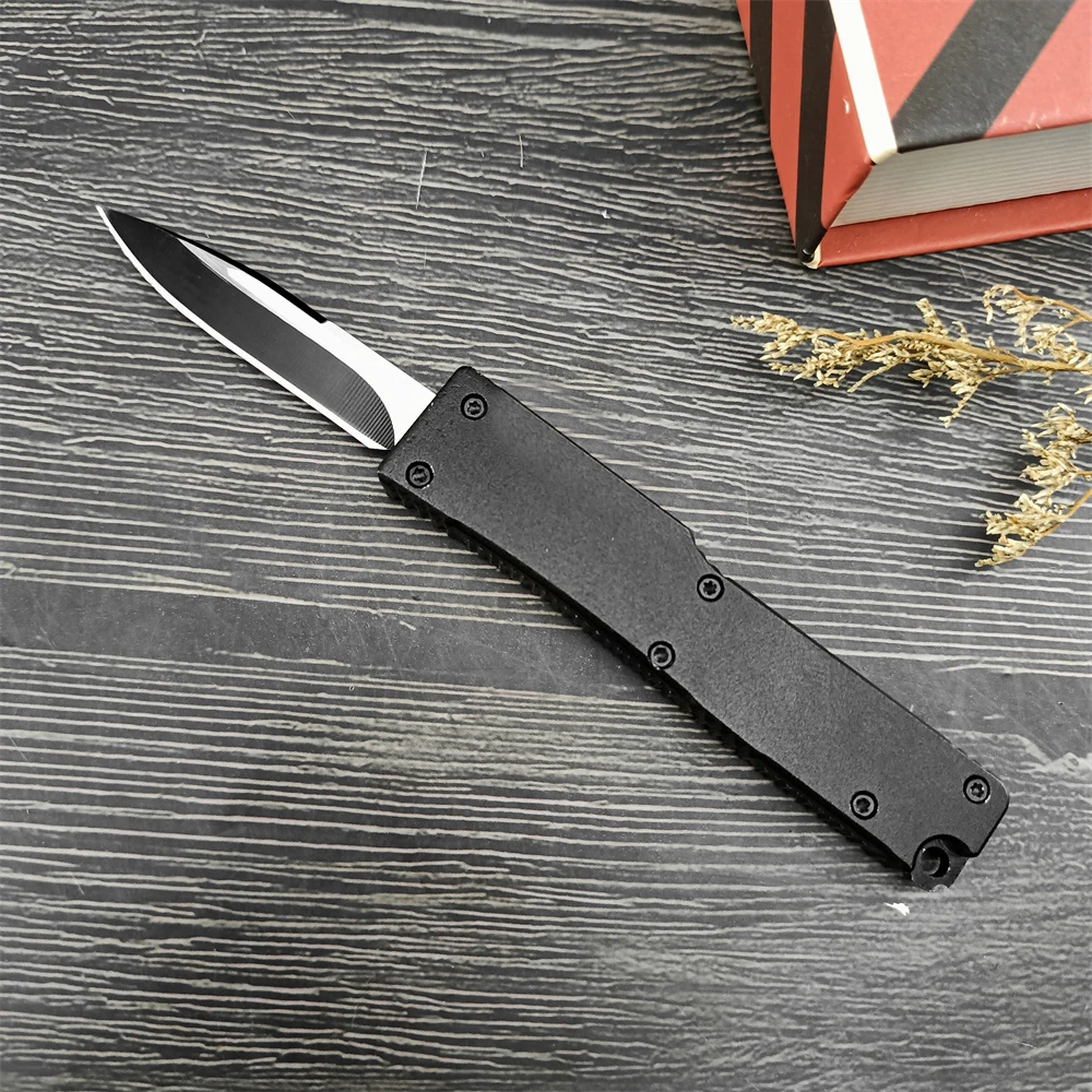 

AU TO Knife Auxiliary Quick Open 440C Blade Aluminum Handle EDC Mini Knife Camping Hiking Survival Portable Tool