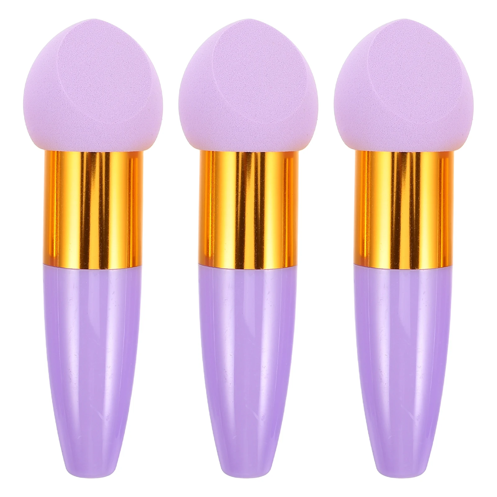 

3Pcs Angled Stick Foundation Sponge Handle Powder Puff Blending Makeup Applicator Makeup Sponge Powder Sponges