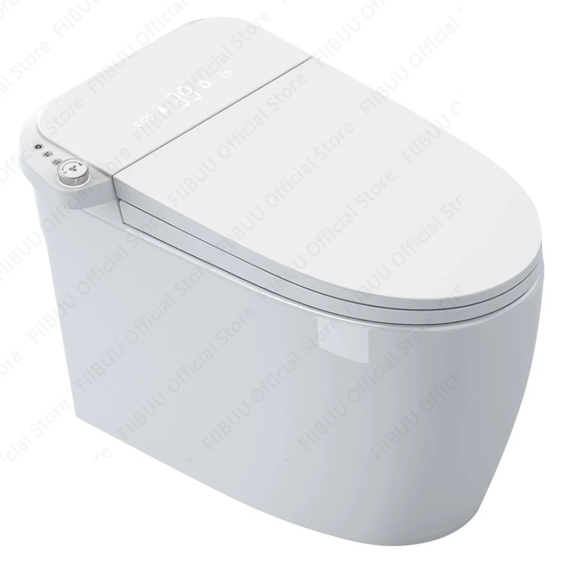 Elongated One Piece Smart Bidet Toilet Built-in Water Tank Toilet Air Dryer Warm Water Heated Seat No Water Pressure Restriction