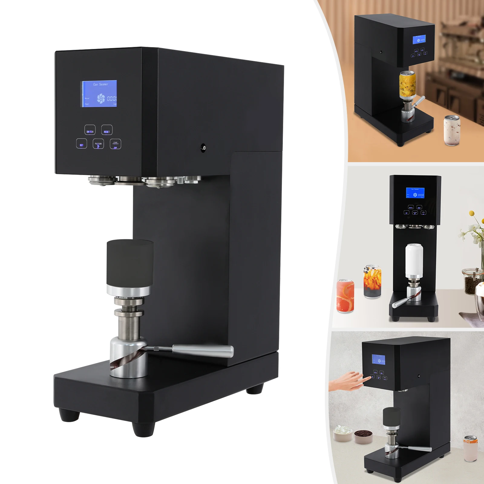 

Полуавтоматическая машина для запечатывания банок, аппарат для запайки напитков, коммерческий запайщик бутылок для молочного чая и напитков для кафе, баров, магазинов напитков