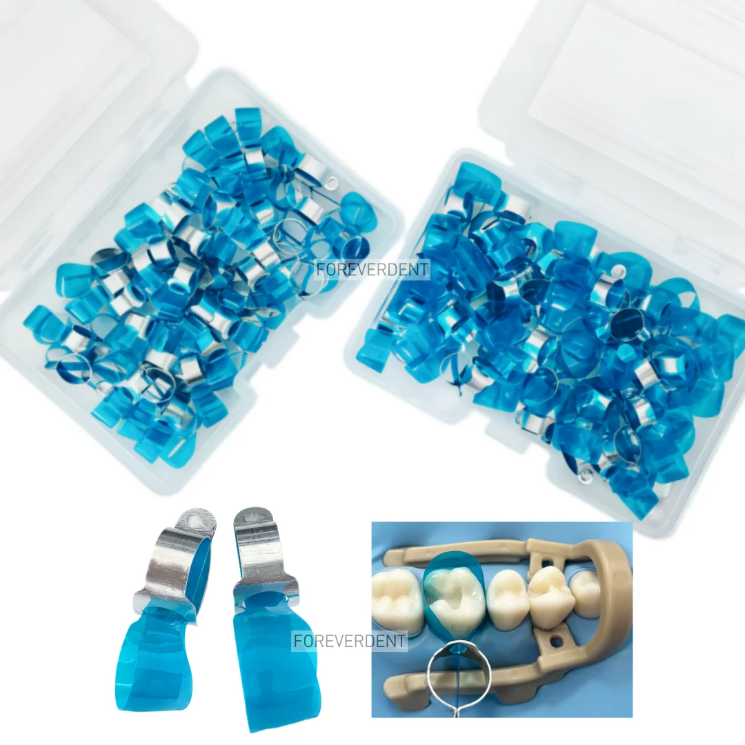 

Blue Posterior Matrices Dental Matrix Bands Ring Molar Premoar Matrice Strips Molar Premolar