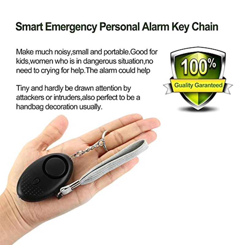 Self Defense Alarm With LED Flashlight 130dB Anti-satyr Security Alarm Portable Mini Emergency Alert Keychain Girls Kids Protect