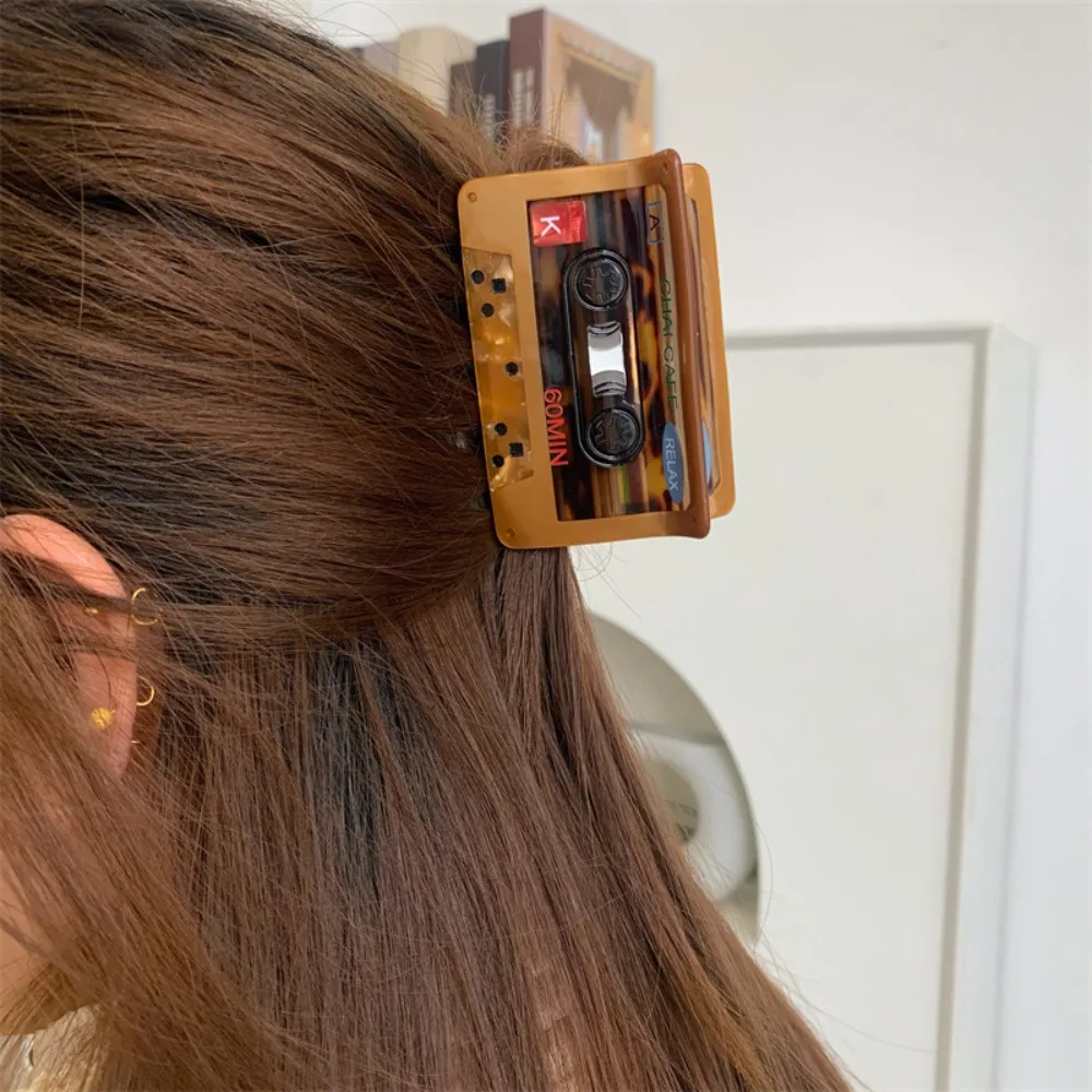 مضحك حمض الخليك خلات الغيتار مشبك شعر شريط فيديو الكمان الموسيقى مشبك شعر غطاء الرأس الإبداعي كبير القرش كليب الإناث