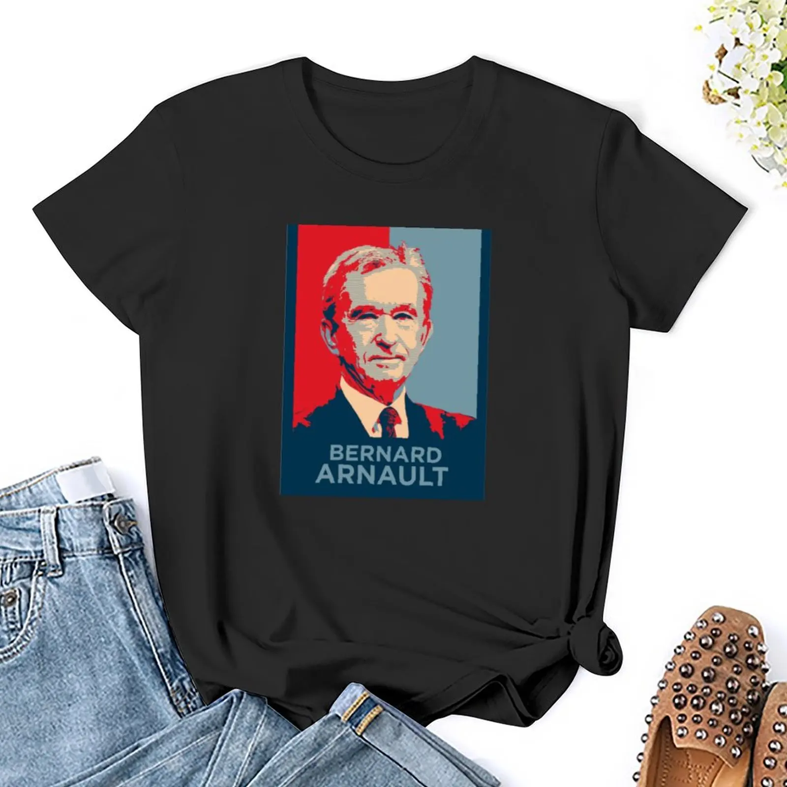 Bernard Arnault Portret T-Shirt Blouse Tops Schattige Kleding Oversized Vrouwen Kleding