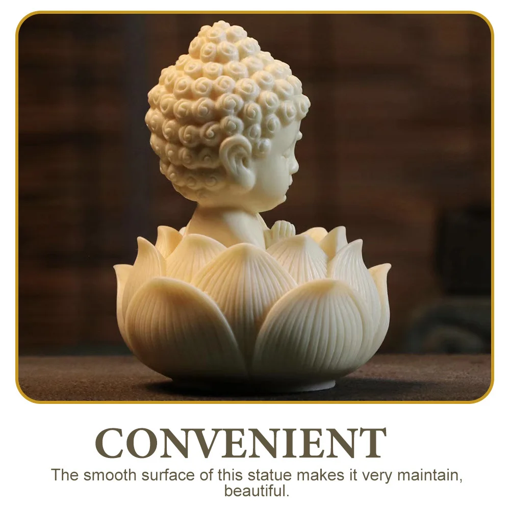 

1Set Exquisite Resin Buddha Sculpture Unique Desktop Decor for Living Room Study Meditation Space Vintage Style Adornment