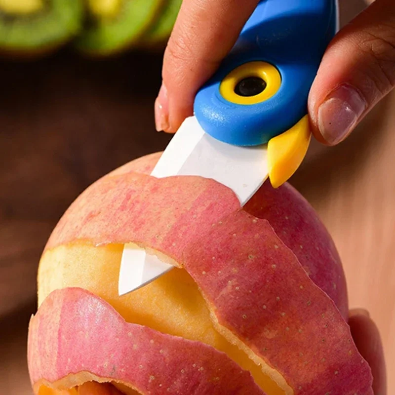 Fold Cut Slice Picnic Lunch Bird Mini Fruit Cutlery Cutter Bag Vegetable Kitchen Blade Ceramic Pocket Pare Peel Peeler Box Knife view 4