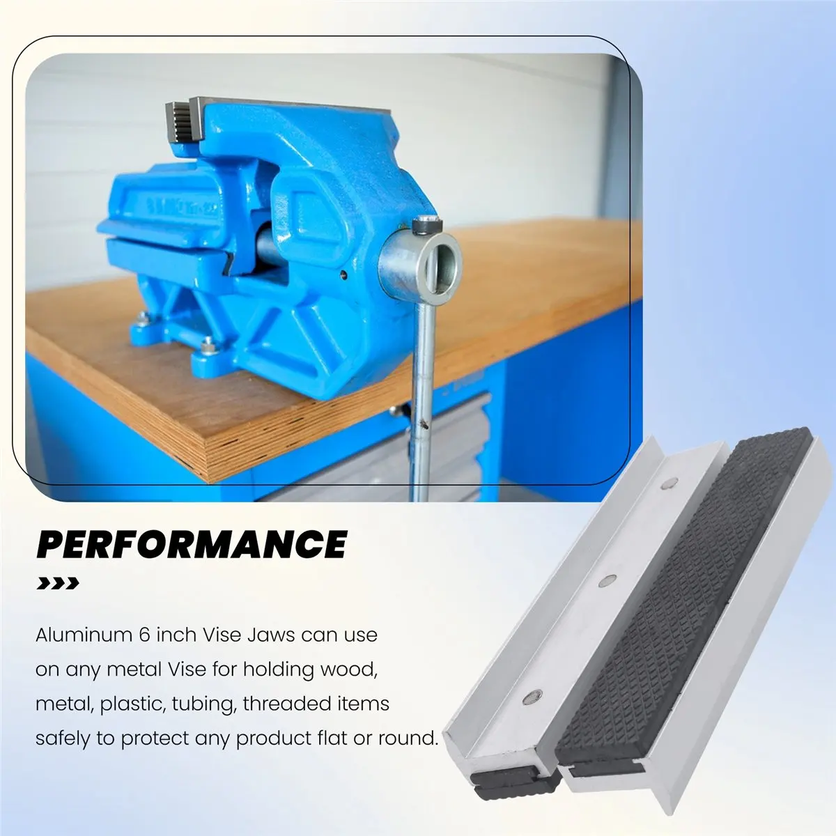 2026 New 6Inch Vise Jaws with Strong Magnetic, Universal Soft Vice Jaws Pads Covers, Multi-Purpose Protector for Metal Vice,2 Pc