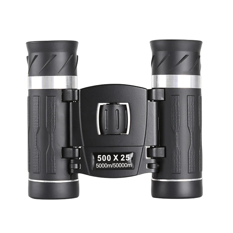 500x25 HD Powerful Binoculars Range Folding Mini Telescope BAK4 FMC Optics For Hunting Sports Outdoor Camping Travel