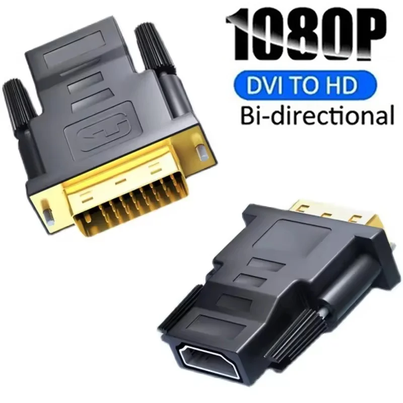 DVI Male To HDMI-compatible Female Adapter Gold Plated DVI 24+1 Converter For PC Computer Monitor Projector HDTV Video Adapter