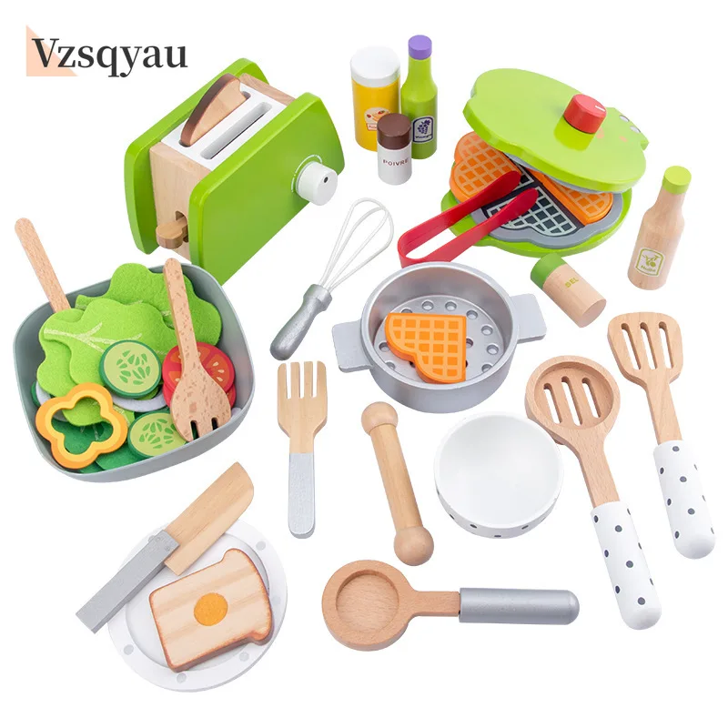 Juguete de cocina de madera DIY, juego de simulación, juego de modelos de simulación, máquina de café, juguetes educativos de cocina, regalos para niños y niñas