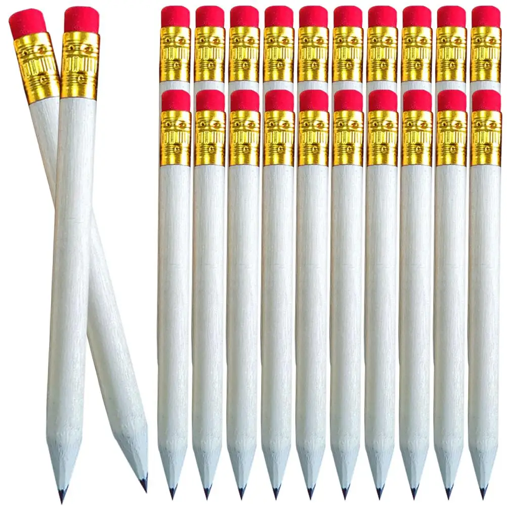 

50pcs Golf Short Basswood Kids Writing Tool Sketch Small Log Pencils Painting Erasable Pencils School Office Supplies