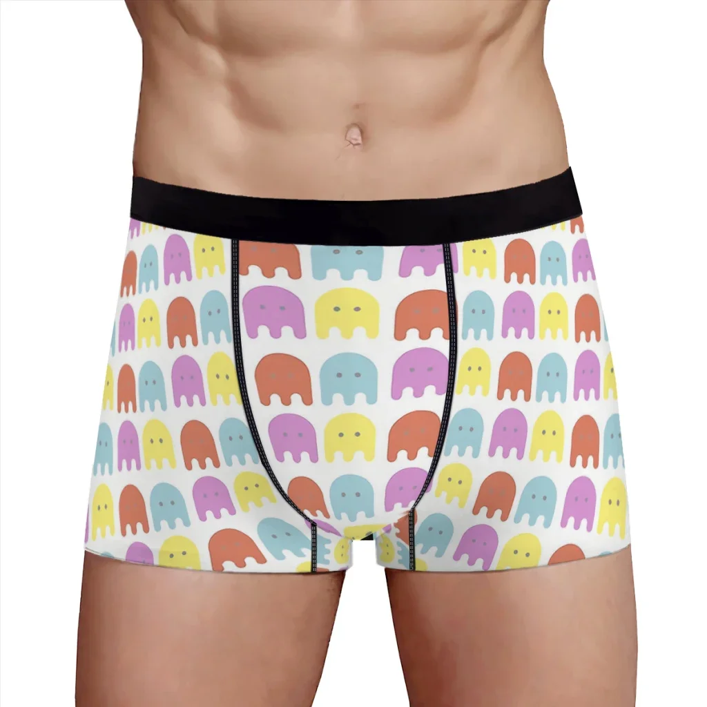 Cute Colorful Ghost Ghost of Disapproval Underpants Breathbale Panties Male Underwear Comfortable Shorts Boxer Briefs