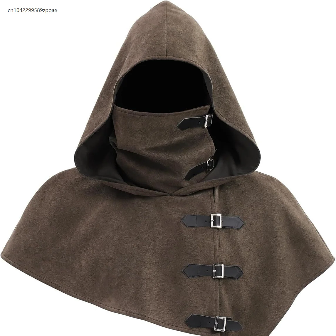 

Halloween Adult Unisex Solid Color Death Monk Clothing Monk Robe Wizard Cloak Medieval Hooded Cloak Cosplay Party Stage Costume