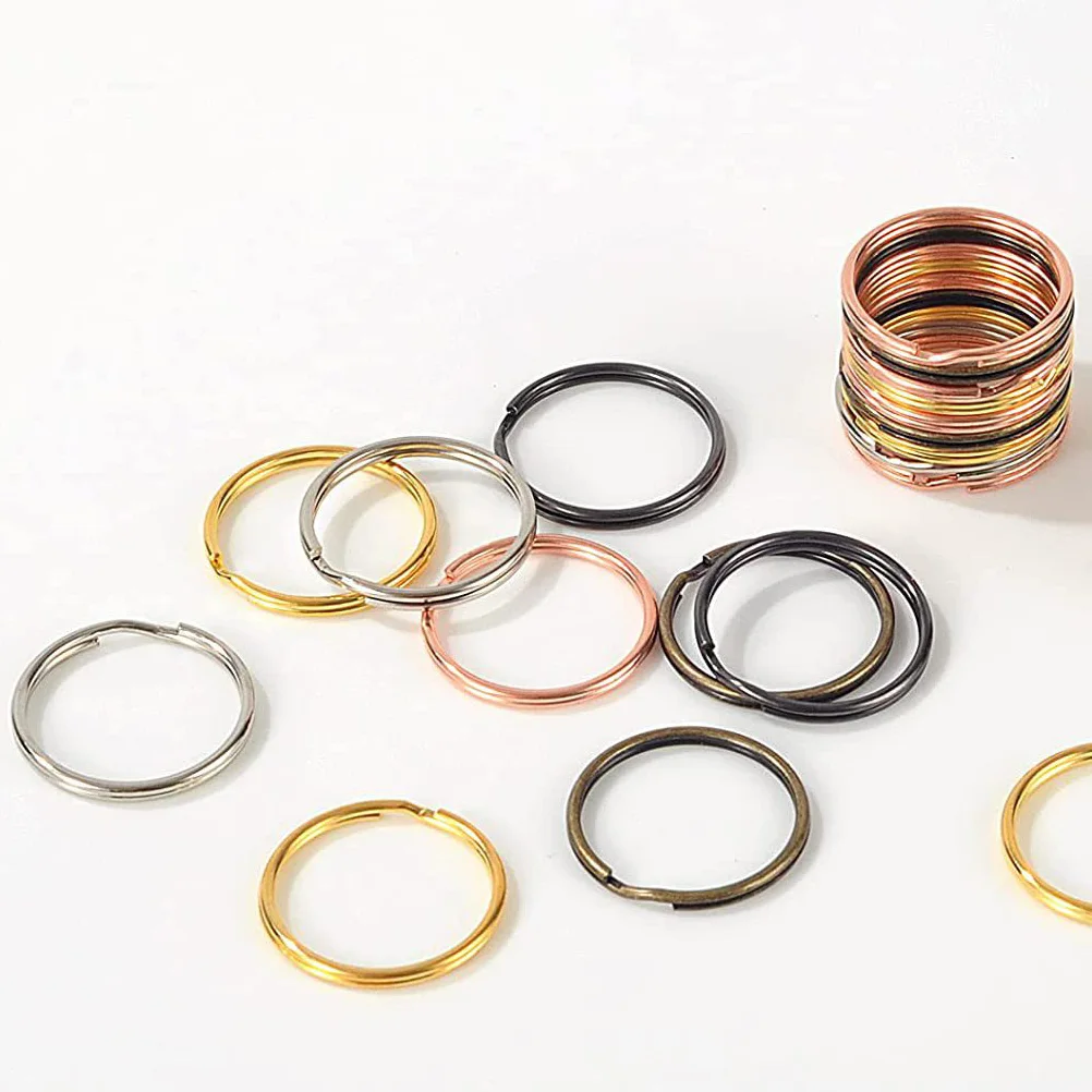 

200 Pcs Key Ring Small Rings 25mm Metal Keychain for Keys Holder Car Keychains DIY H Jewelry Accessories