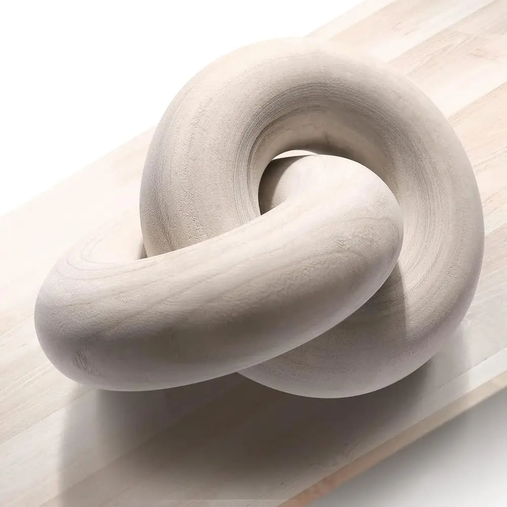 

Wooden Knot Coffee Table Decor, Bohemian Living Room Accents, Chain Link & Table Decor for Home