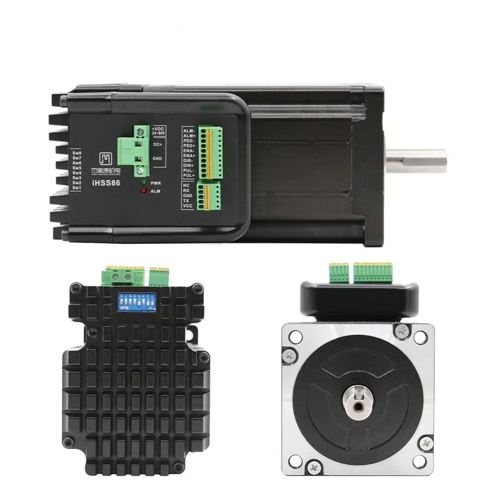 NEW ARRIVAL! JMC Nema34 9.8Nm 6.0A Integrated Closed Loop Stepper Easy Servo Motor & Driver 80V for CNC Router Machine Kits