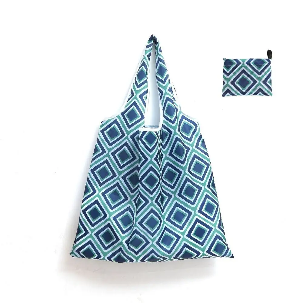 Fashion Large Capacity Folding Shopping Bag Washable Portable Recycle Tote Bag Lightweight Eco-Friendly Storage Bag