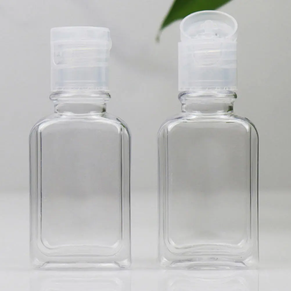 

35 Pcs Octagonal Bottle Sub for Travel Plastic Bottles with Caps Container Makeup Gel The Pet