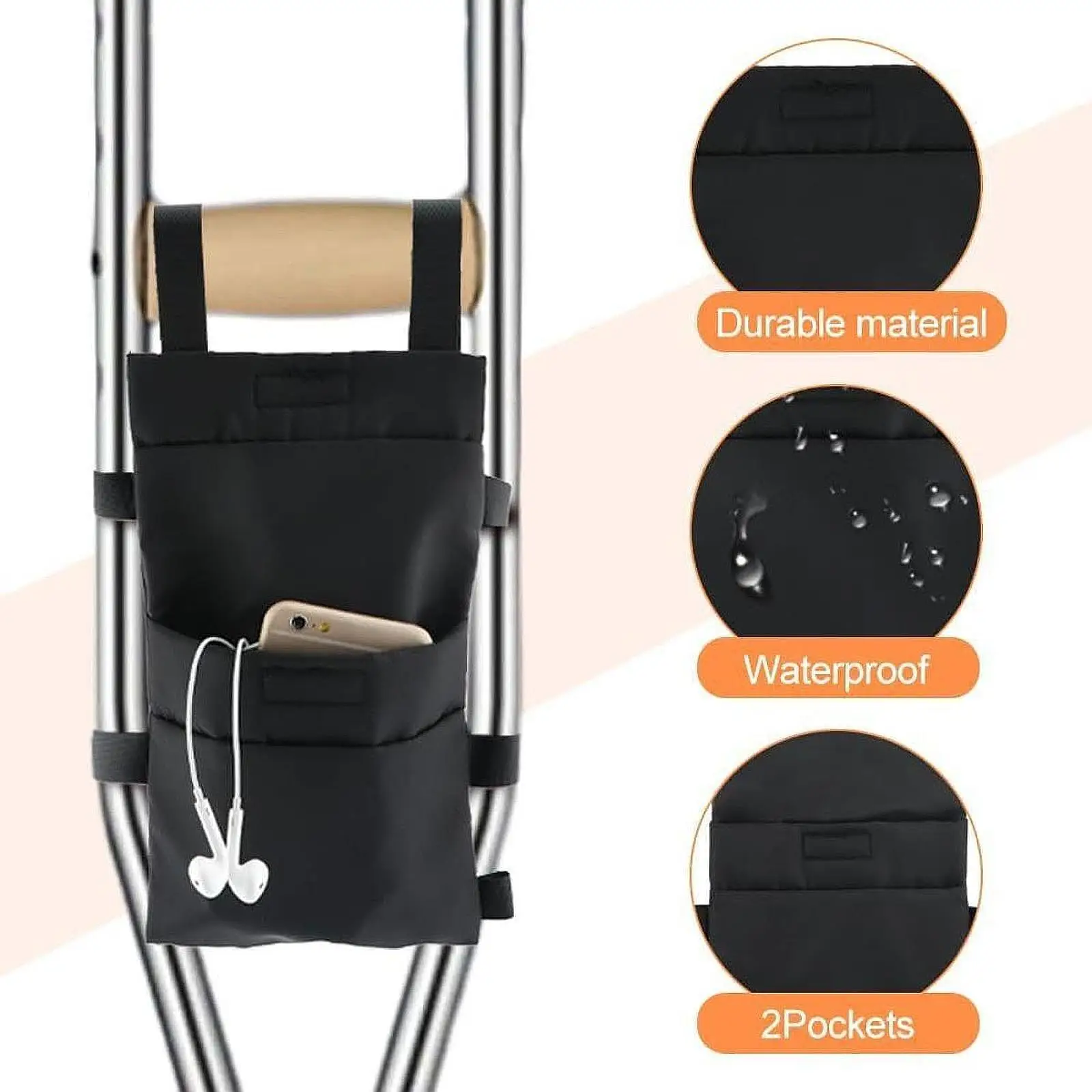 

Костыли Аксессуары Сумка Легкий доступ Моющийся Универсальный костыль для предплечья Напиток