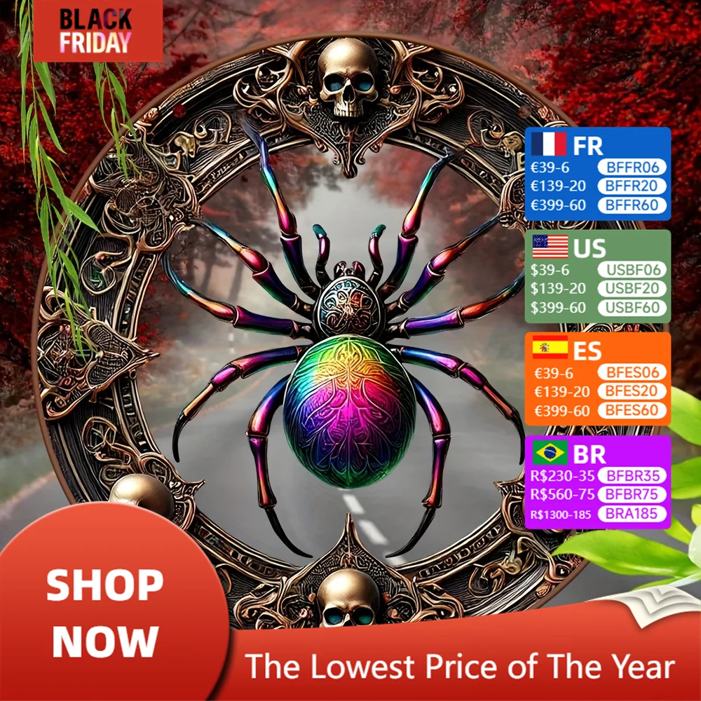 

Horror Spider Acrylic Sun Catcher - Window Hanging, Perfect for Halloween Decorations,Perfect for Bars, Dining and Living Rooms