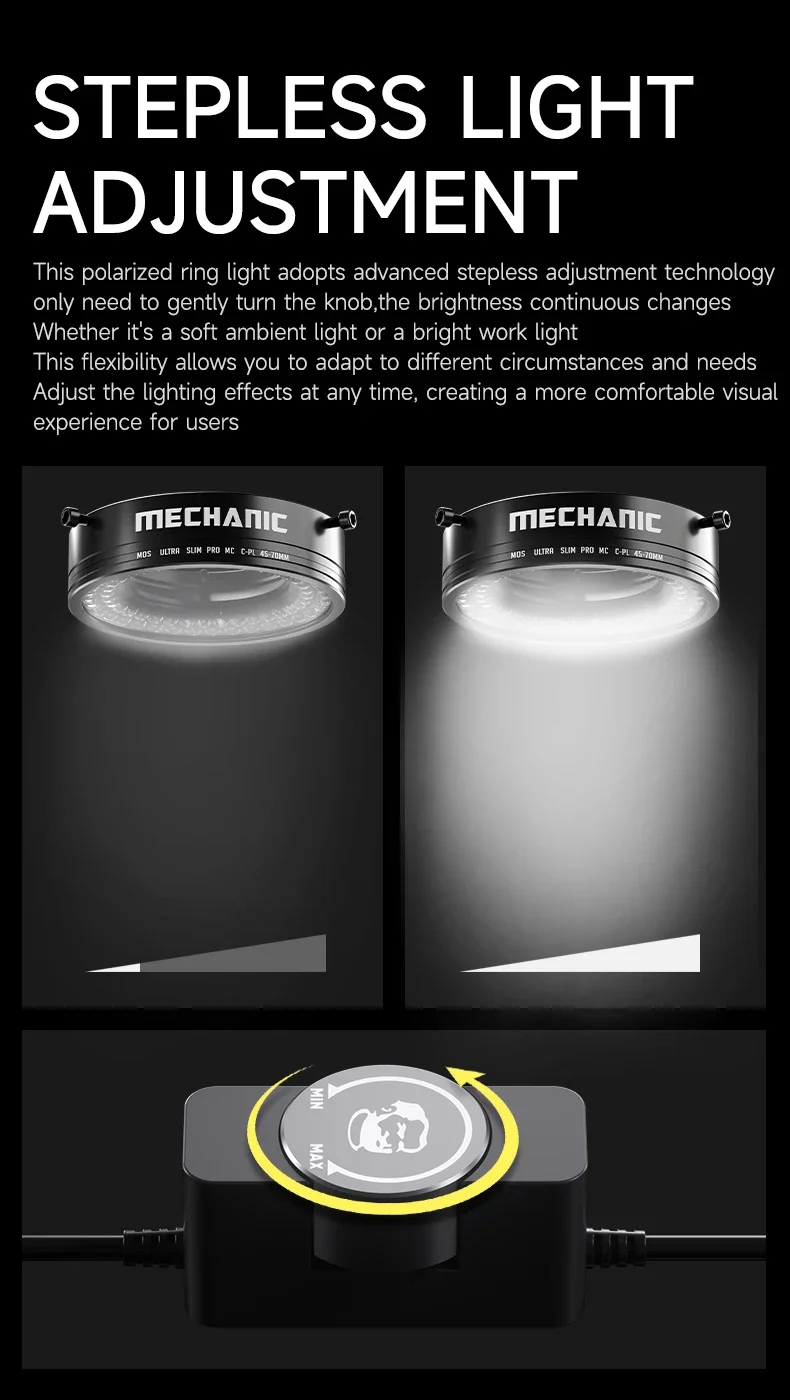 【MECHANIC】 LS720+ LS360 Microscope Ring Light Polarized Ring Lamp Eliminates Reflection for Soldering Repair Stereo Microscopes image 6