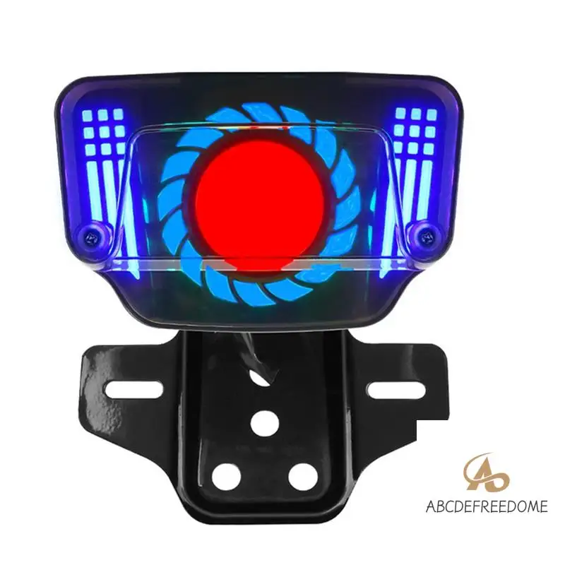 

License Plate Bracket Included 12V Universal Motorcycle LED Brake Tail Light Signal Light LED Integrated Tail Light