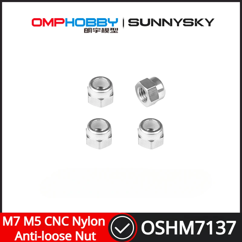 OMPHOBBY M7 RC Helicopter Spare Parts M5 CNC Nylon Anti-loose Nut OSHM7137