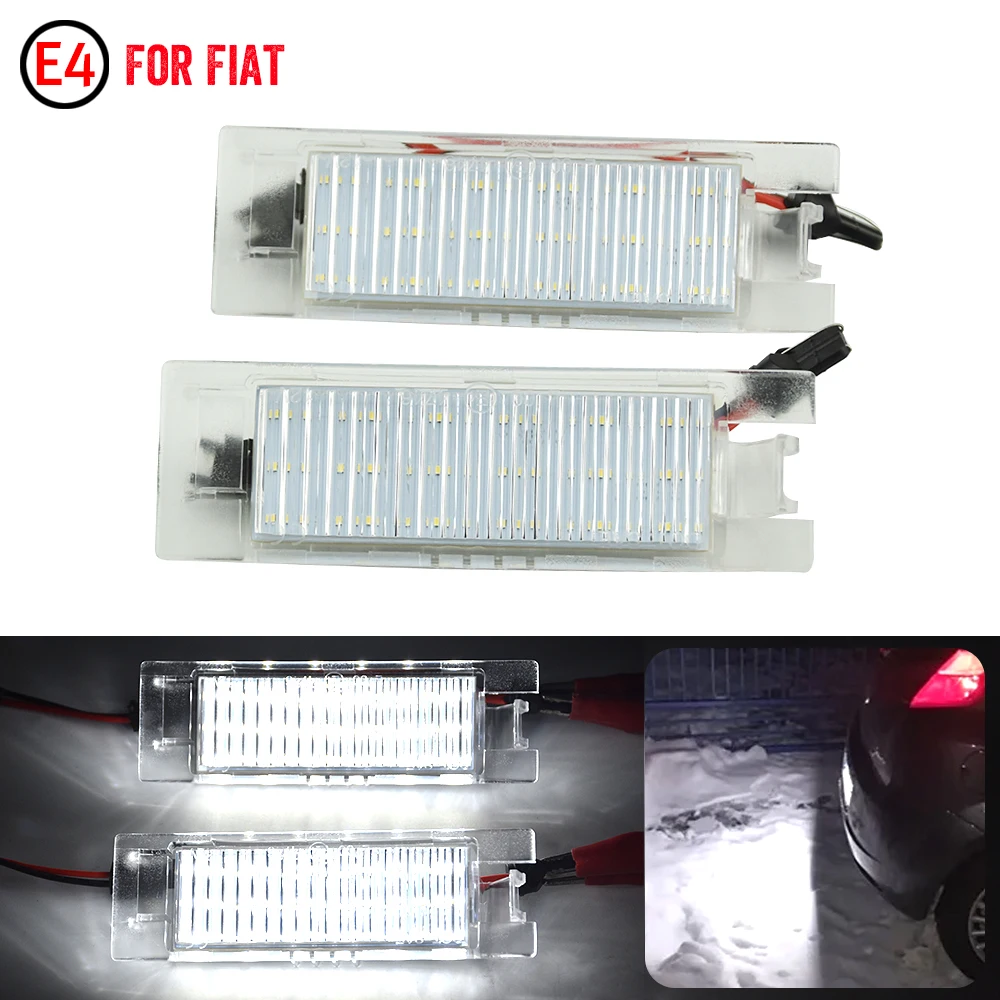 2 uds. Lámparas LED para matrícula, aptas para Fiat Bravo 2007-2014, para Fiat Grande Punto (199) 2005-2011