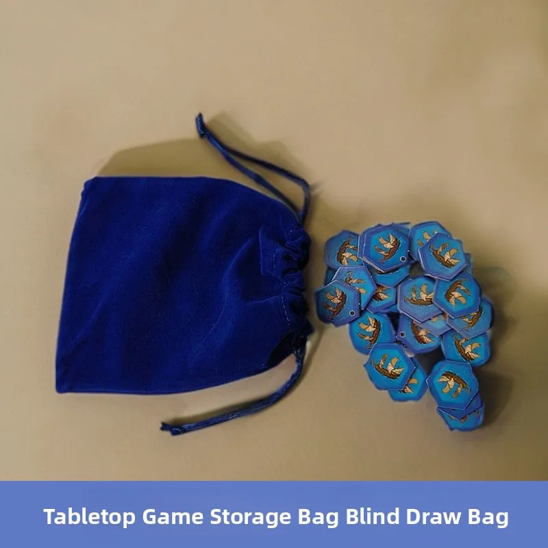 

Multi-Color Flocking Fabric Storage Bag for Tabletop Games Blind Draw Game Accessories Card Deck Props Storage Pouch