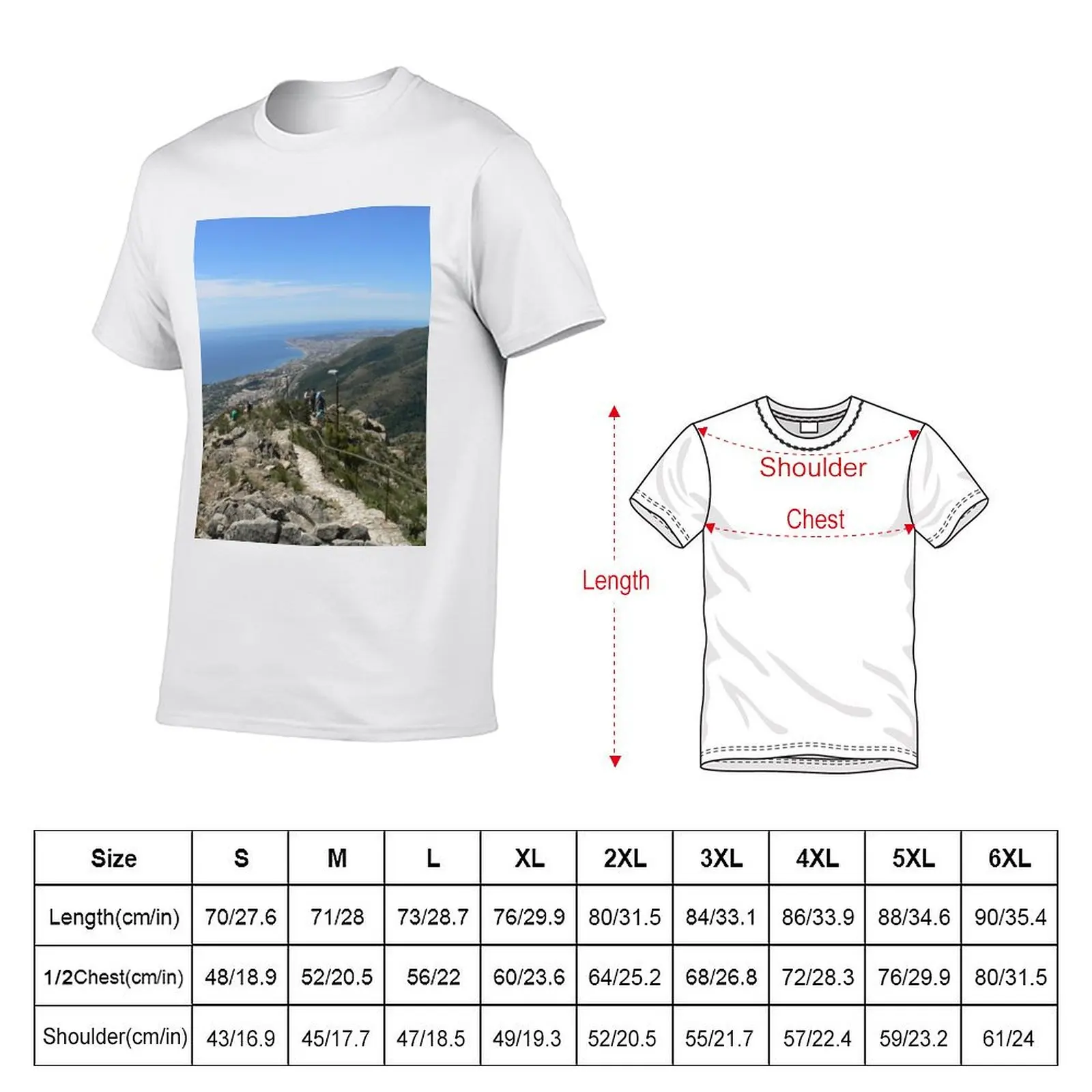 Mount Calamorro View South Benalmadena T-shirt for a boy quick drying Blouse plus size tops mens t shirt