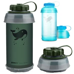 Bottiglia d'acqua morbida pieghevole da esterno in TPU per uso alimentare da 750ML tazza sportiva bottiglia d'acqua portatile per escursionismo/equitazione/alpinismo