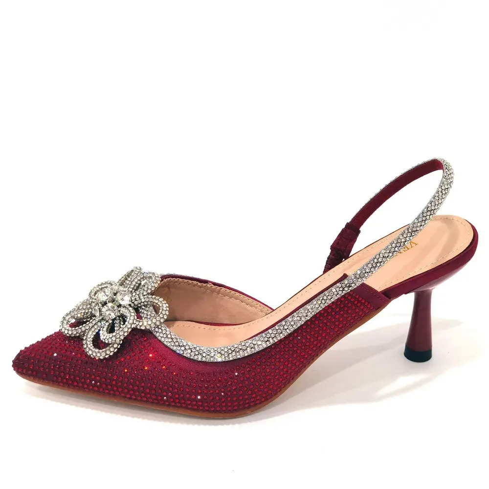 Neue spitze Damenschuhe und Sandalen, luxuriöse Designer-Sandalen mit hohen Absätzen für Hochzeiten, nigerianische Damenschuhe für Partys – Detail 11