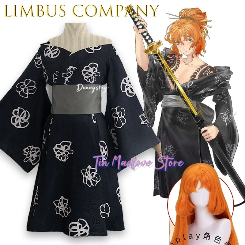 

Limbus Company Black Cloud Society Yisimayi Cosplay 코스프레 의상 Anime Game Character Outfit Custome Halloween Carnival 코스프레 의상 Wig