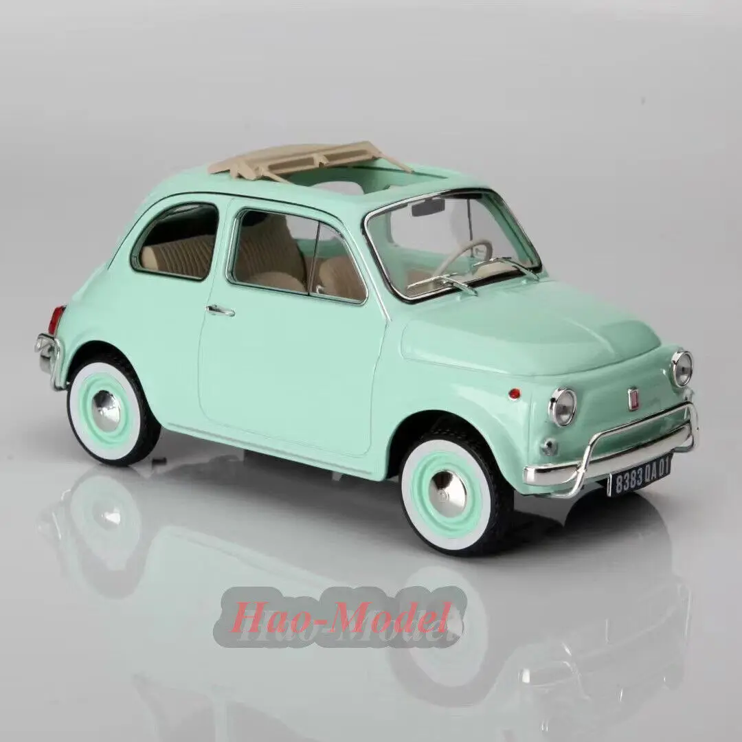 NOREV 1:18 For Fiat 500 L 1968 Alloy Metal Diecast Car Model Toys Boys Birthday Gifts Hobby Display Collection Simulation Green