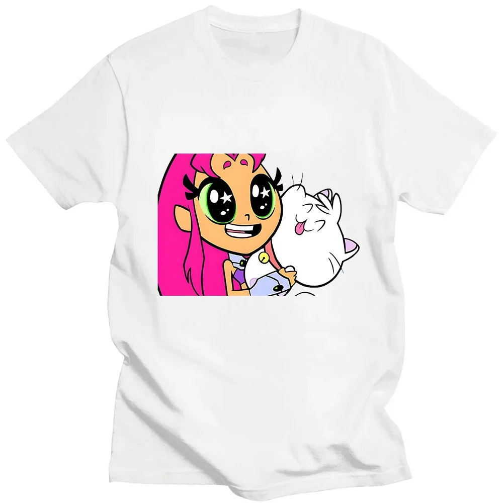 Cute Cartoon Girl Cat Graphic Printing T Shirt Summer o-collo Tee-shirt Unisex Comic Casual Tshirt Ropa Mujer Kawaii abbigliamento