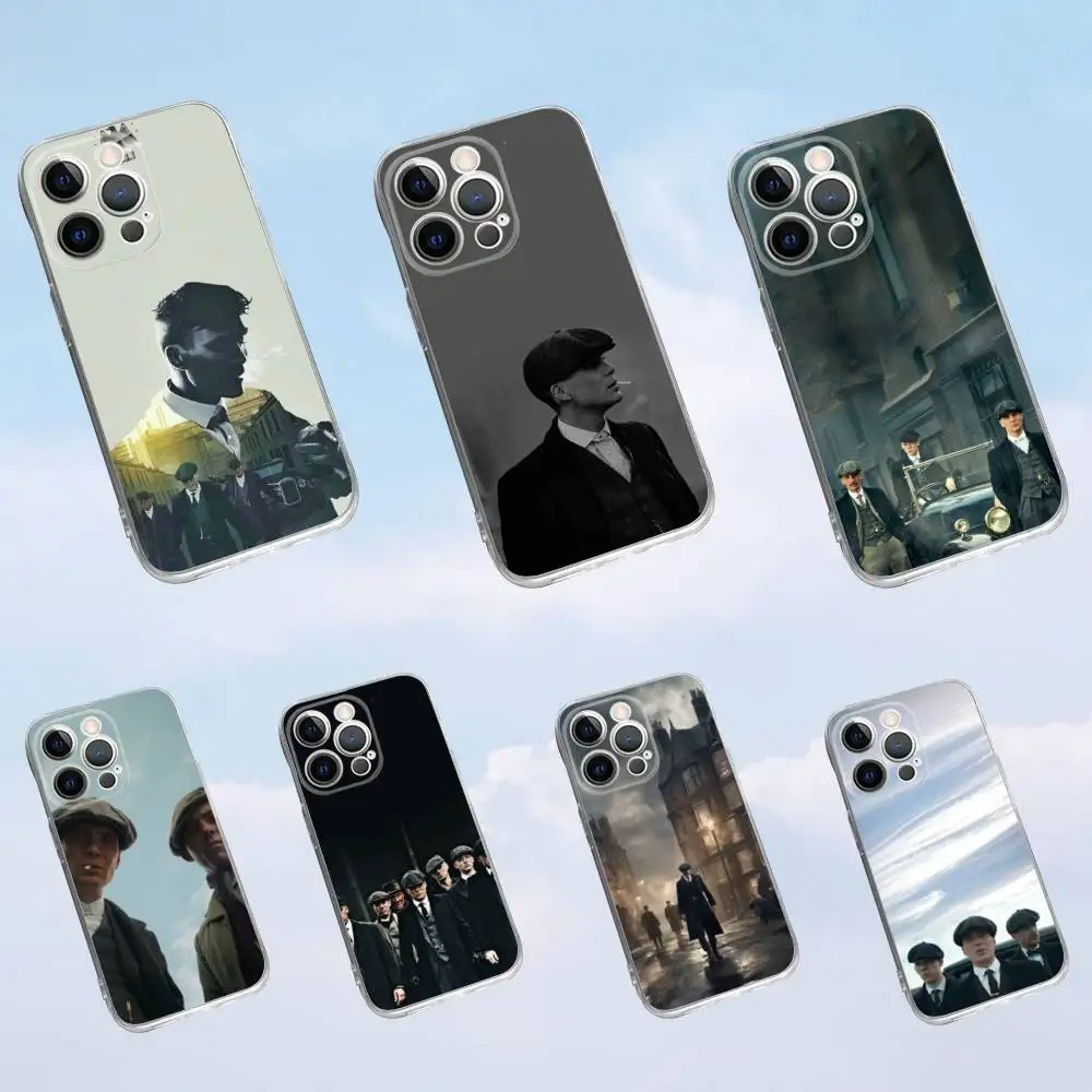 

Peaky Movie B-B-Blinders Phone Case For iPhone 16,15,14,13,12,11 Pro,Max,Plus,X,XS,XR,SE,Mini Transparent Silicone Soft