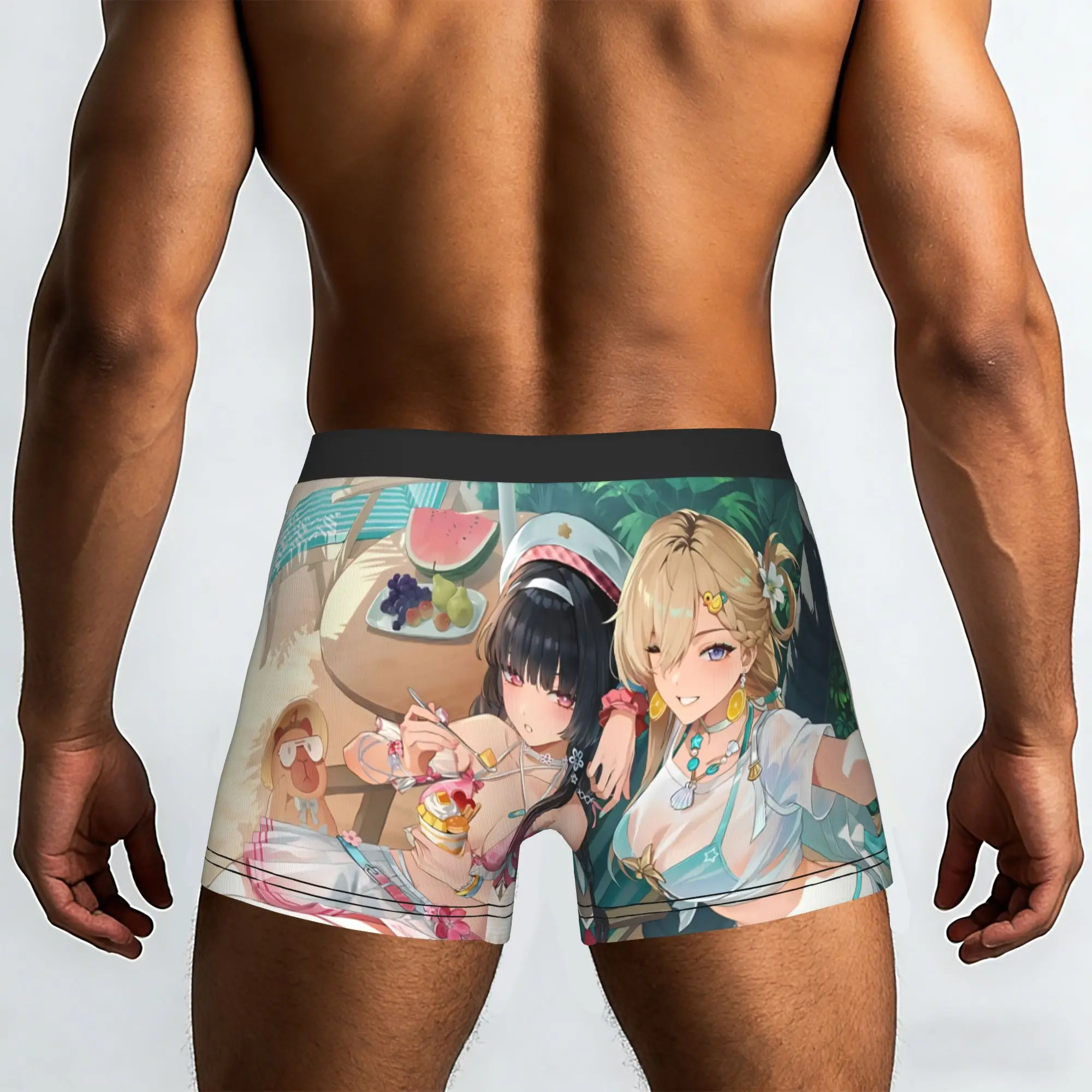 Popular Anime Game Theme Of Sexy Girls boxers  adults 18 plus Underpants Homme Panties Men's Underwear Print Shorts Boxer Briefs
