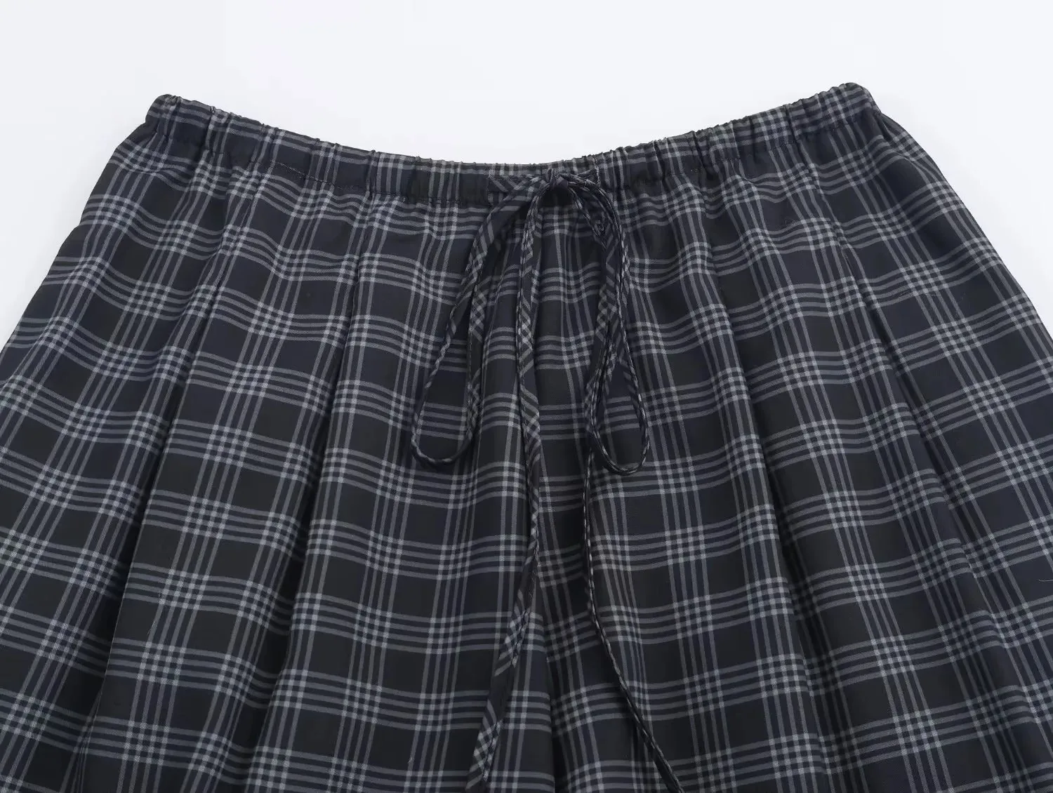 Frauen 2025, Herbst Mode Vielseitige Pumphose Plaid Gedruckt Lose Hosen Weibliche High-Taille Kordelzug Casual Hosen – Detail 7