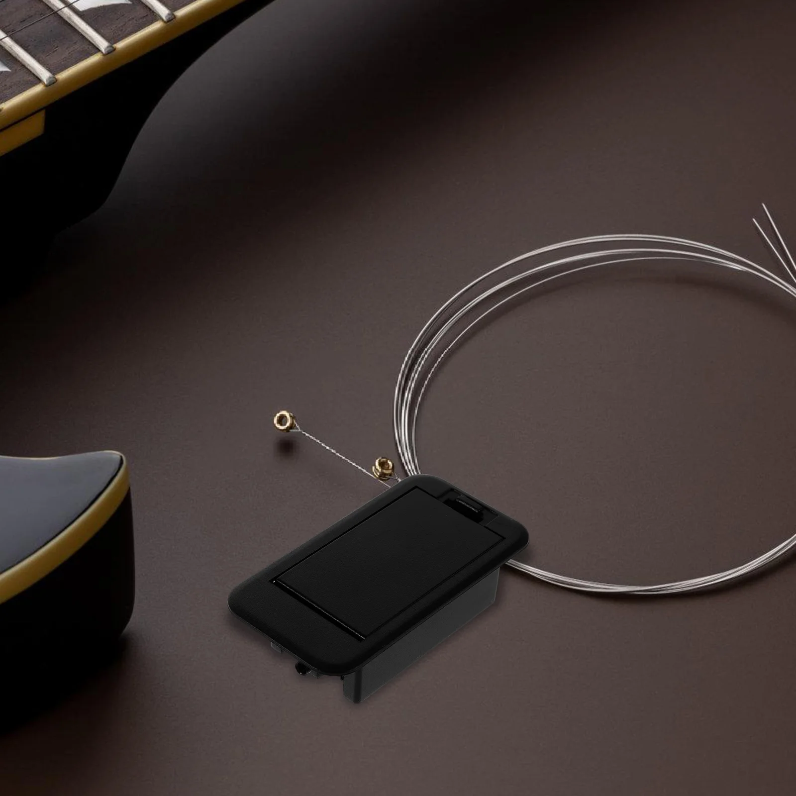 

Electric Guitar Accessories Acoustic Pickup Case Bass Instrument Housing Holders Black Compartment